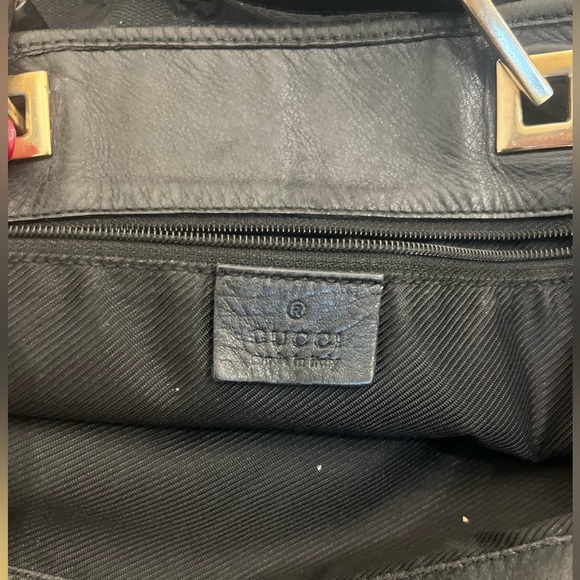 Gucci Black Monogram Vintage Bucket Tote bag - Picture 5 of 7